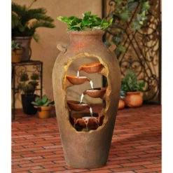 John Timberland Cascade Rustic Asian Planter Urn Outdoor Floor Water Fountain With LED Light 33" For Yard Garden Patio Home Deck Porch Exterior House 13 John Timberland Cascade Rustic Asian Planter Urn Outdoor Floor Water Fountain With LED Light 33" For Yard Garden Patio Home Deck Porch Exterior House -John Timberland Shop GUEST ab6719bd 96eb 4ec6 b550 02d997e9abff