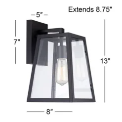 John Timberland Arrington Industrial Outdoor Wall Light Sconces Set Of 2 Mystic Black Hardwire 8" Fixture Clear Glass For Bedroom Bathroom Vanity Home 13 John Timberland Arrington Industrial Outdoor Wall Light Sconces Set Of 2 Mystic Black Hardwire 8" Fixture Clear Glass For Bedroom Bathroom Vanity Home -John Timberland Shop GUEST ac6a7b96 8da1 4da8 9a5d cbd1885b90bc