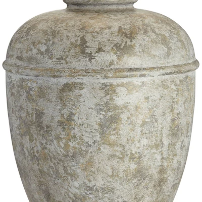 John Timberland Otero Rustic Table Lamp Southwest 27" Tall Faux Mottled Stone Cream Linen Drum Shade For Bedroom Living Room Bedside Nightstand Kids 3 John Timberland Otero Rustic Table Lamp Southwest 27" Tall Faux Mottled Stone Cream Linen Drum Shade For Bedroom Living Room Bedside Nightstand Kids - Image 3