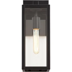 John Timberland Modern Outdoor Wall Light Fixture Mystic Black 14 1/4" Clear Glass Panel For Exterior Barn Deck House Porch Yard Patio Outside Garage -John Timberland Shop GUEST ad7bbd72 31ec 4ed5 97b5 f73523030623