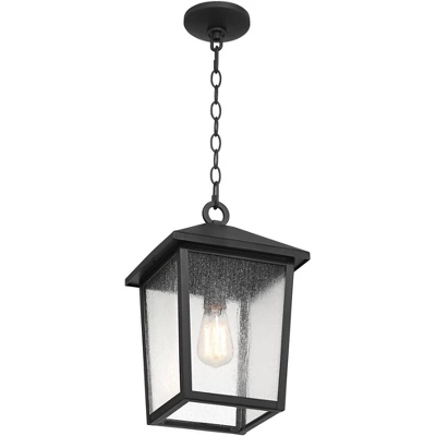 John Timberland Westmont 15 3/4" High Modern Outdoor Pendant Light Fixture Ceiling Porch House Hanging Sand Black Aluminum Seeded Glass Shade 5 John Timberland Westmont 15 3/4" High Modern Outdoor Pendant Light Fixture Ceiling Porch House Hanging Sand Black Aluminum Seeded Glass Shade - Image 5
