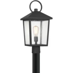 John Timberland Westmont 20 3/4" High Modern Outdoor Post Light Fixture Pole Porch House Exterior Weatherproof Sand Black Aluminum Seeded Glass Shade -John Timberland Shop GUEST aebdee5a 0911 4fc1 995e f7984b493642