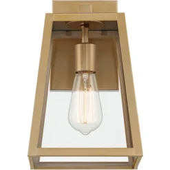 John Timberland Arrington Modern Outdoor Wall Light Fixtures Set Of 2 Soft Gold Metal 13" Clear Glass For Post Exterior Barn Deck House Porch Yard -John Timberland Shop GUEST afa89b91 043f 4563 a5e0 0e7ce8c46d65 1