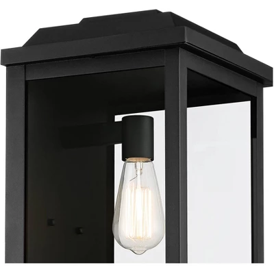 John Timberland Eastcrest Modern Outdoor Wall Light Fixture Textured Black 18 1/2" Clear Glass Panels For Post Exterior Barn Deck House Porch Yard 2 John Timberland Eastcrest Modern Outdoor Wall Light Fixture Textured Black 18 1/2" Clear Glass Panels For Post Exterior Barn Deck House Porch Yard - Image 2