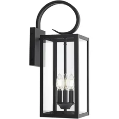 John Timberland Mira Modern Outdoor Wall Light Fixture Flat Black 21 1/2" Clear Glass For Post Exterior Barn Deck House Porch Yard Posts Patio Home -John Timberland Shop GUEST b0e5b3d1 ad8f 43b0 82ce 52d173352e19