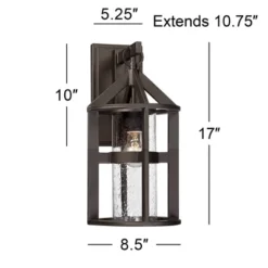 John Timberland Argentine Rustic Farmhouse Outdoor Wall Light Fixture Bronze 17" Clear Seedy Cylinder Glass For Post Exterior Barn Deck House Porch 14 John Timberland Argentine Rustic Farmhouse Outdoor Wall Light Fixture Bronze 17" Clear Seedy Cylinder Glass For Post Exterior Barn Deck House Porch -John Timberland Shop GUEST b131b470 aecb 496d 8cb3 77a6b036f82c