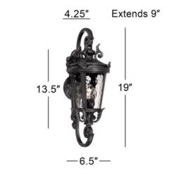 John Timberland Casa Marseille Vintage Rustic Outdoor Wall Light Fixture Black Scroll 19" Clear Hammered Glass For Post Exterior Barn Deck House Porch 9 John Timberland Casa Marseille Vintage Rustic Outdoor Wall Light Fixture Black Scroll 19" Clear Hammered Glass For Post Exterior Barn Deck House Porch -John Timberland Shop GUEST b2d7bab2 141f 4f00 bd3c 784e89892937