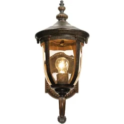 John Timberland Bellagio Vintage Rustic Outdoor Wall Light Fixture Veranda Bronze Upbridge 16 1/2" Champagne Glass For Post Exterior Barn Deck House -John Timberland Shop GUEST b5372a0a 9d69 4b3f 8bfb ee48ed030cbe