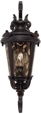 John Timberland Casa Marseille Vintage Rustic Outdoor Wall Light Fixture Veranda Bronze 19" Champagne Hammered Glass For Post Exterior Barn Deck House 6 John Timberland Casa Marseille Vintage Rustic Outdoor Wall Light Fixture Veranda Bronze 19" Champagne Hammered Glass For Post Exterior Barn Deck House - Image 6
