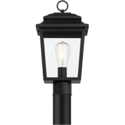 John Timberland Bellis Verde 16" High Traditional Outdoor Post Mount Light Fixture Pole Porch Waterproof Textured Black Metal Clear Glass Shade -John Timberland Shop GUEST b632f1ef c939 43b7 868b 5f71a1864c0f