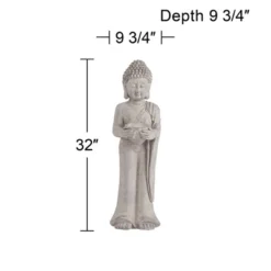 John Timberland Standing Buddha Statue Sculpture Zen Garden Decor Indoor Outdoor Front Porch Patio Yard Outside Home Balcony Gray Faux Stone 32" Tall 13 John Timberland Standing Buddha Statue Sculpture Zen Garden Decor Indoor Outdoor Front Porch Patio Yard Outside Home Balcony Gray Faux Stone 32" Tall -John Timberland Shop GUEST b7f72ee5 30a6 4c5d ac2d fb31e954cfb8