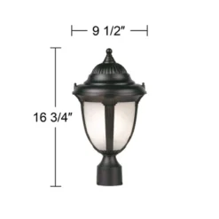 John Timberland Casa Sorrento Rustic Outdoor Post Light Pier Mount Fixture Black 16 3/4" Marbleized Glass For Exterior Barn Deck House Porch Yard Home -John Timberland Shop GUEST bc250332 0d56 4ae3 9bc3 9d522513d415