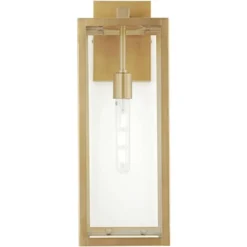 John Timberland Titan Modern Outdoor Wall Light Fixture Soft Gold 20 1/4" Clear Glass For Post Exterior Barn Deck House Porch Yard Posts Patio Home -John Timberland Shop GUEST bdd6abb5 80d4 492d 857a 71d1051ad826