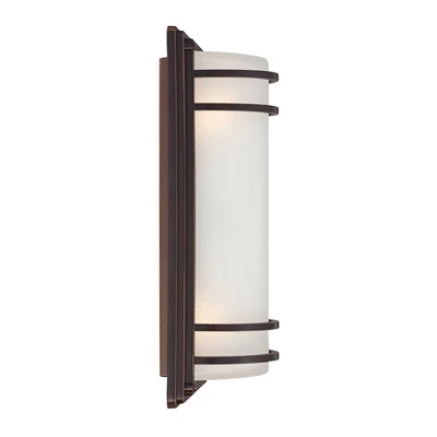 John Timberland Habitat Modern Outdoor Wall Light Fixture Rubbed Bronze 16" Opal Etched Glass For Post Exterior Barn Deck House Porch Yard Patio Home 6 John Timberland Habitat Modern Outdoor Wall Light Fixture Rubbed Bronze 16" Opal Etched Glass For Post Exterior Barn Deck House Porch Yard Patio Home - Image 6