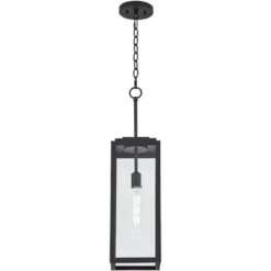 John Timberland Modern Outdoor Hanging Light Fixture Mystic Black 27 1/4" Clear Glass Panel For Exterior Barn Deck House Porch Patio Outside Garage -John Timberland Shop GUEST bec14b49 3159 42bc b83f f02e93f3d6b9