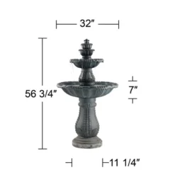 John Timberland Hampton Rustic 4 Tier Cascading Outdoor Floor Water Fountain With LED Light 56 3/4" For Yard Garden Patio Deck Porch Exterior Balcony -John Timberland Shop GUEST bf3e943b 3dea 49a0 8604 f2810e8dcf3a