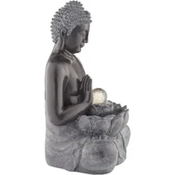 John Timberland Sitting Buddha Zen Outdoor Water Fountain With LED Light 28" For Yard Garden Patio Deck Porch House Exterior Balcony Meditation -John Timberland Shop GUEST c055736f c9bb 4481 9b5b 93e5f65095a4
