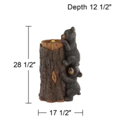 John Timberland Bears On Log Rustic Lodge Bubbler Outdoor Floor Water Fountain With LED Light 28 1/2" For Yard Garden Patio Home Deck Porch Exterior -John Timberland Shop GUEST c230d5a7 3c67 4422 be5e 3fafcc095181