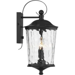 John Timberland Cirilla 17 1/2" High Modern Outdoor Wall Light Fixture Mount Porch House Exterior Weatherproof Matte Black Metal Clear Glass Shade -John Timberland Shop GUEST c31febaf 01f5 4621 a030 81ebace7f562