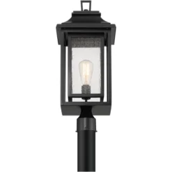 John Timberland Cecile 23 1/4" High Mission Outdoor Post Mount Light Fixture Pole Porch House Box Lantern Weatherproof Black Clear Seeded Glass Shade -John Timberland Shop GUEST c35f7405 8888 4e01 8f80 56b6cb593460