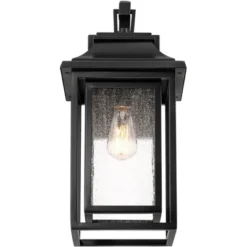 John Timberland Cecile 21.25 High Mission Outdoor Wall Light Fixture Mount Porch House Box Lantern Weatherproof Black Clear Seeded Glass Shade -John Timberland Shop GUEST c4d16f9a d26e 494b b2e3 248420dca181