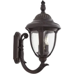 John Timberland Casa Sierra Rustic Vintage Outdoor Wall Light Fixture Bronze Upbridge 19 1/8" Clear Seedy Glass For Post Exterior Barn Deck House Yard -John Timberland Shop GUEST c5185b6c 0f7b 499c a9fb eac26062cd92