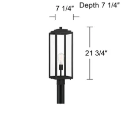 John Timberland Titan Modern Outdoor Post Light Mystic Black 21 3/4" Clear Glass Panels For Exterior Barn Deck House Porch Yard Patio Home Outside -John Timberland Shop GUEST c5accce4 b37d 4353 8288 4e8009ff2e42