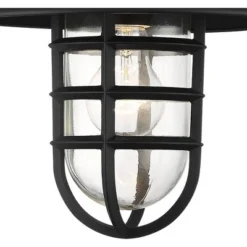 John Timberland Marlowe Rustic Industrial Farmhouse Outdoor Wall Light Fixture Black Hooded Cage 13" Clear Glass For Post Exterior Barn Deck House -John Timberland Shop GUEST c6eaa9a6 67ec 4b8f b68f 3ce5030cd4f7