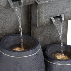 John Timberland Mendit Rustic Cascading 2-Jar Outdoor Wall Floor Water Fountain With LED Light 29" For Yard Garden Patio Home Deck Lawn -John Timberland Shop GUEST c7415e8d 0611 4811 ac8a db4d50451244