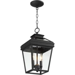 John Timberland Stratton Street Rustic Outdoor Hanging Light Textured Black Lantern 16 1/2" Clear Glass For Post Exterior Barn Deck House Porch Yard -John Timberland Shop GUEST c7b18498 62fa 4797 af55 b6535332e67f