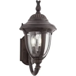 John Timberland Casa Sierra Rustic Vintage Outdoor Wall Light Fixture Bronze Upbridge 19 1/8" Clear Seedy Glass For Post Exterior Barn Deck House Yard -John Timberland Shop GUEST c7e108cd 76f2 4832 9953 07329edf3c8e