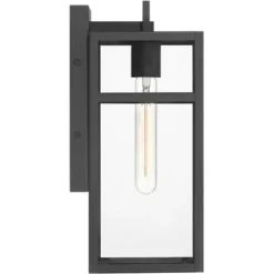John Timberland San Lucas 14 1/2" High Modern Outdoor Wall Light Fixture Mount Porch House Set Of 2 Weatherproof Sand Black Metal Clear Glass Shade -John Timberland Shop GUEST c93e41f2 0eff 48ee 9a5e 855e6c584026