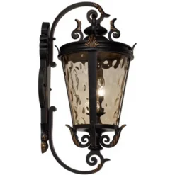 John Timberland Casa Marseille Rustic Outdoor Wall Light Fixture Veranda Bronze Ornate Scroll 36" Champagne Hammered Glass For Post Exterior Barn Deck -John Timberland Shop GUEST c994c057 da70 4627 af3e 4190ab525834