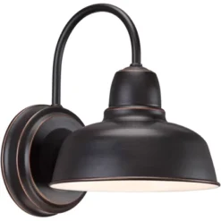 John Timberland Urban Barn Rustic Industrial Farmhouse Outdoor Wall Light Fixtures Set Of 2 Oil Rubbed Bronze Gooseneck Arm 11 1/4" For Post Exterior -John Timberland Shop GUEST cb4a31eb 26b7 4bd2 a88b 6ac4a84dc956