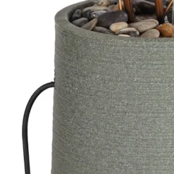 John Timberland Leonisis Rustic Cascading Leaves Outdoor Floor Water Fountain 38 1/2" For Yard Garden Patio Home Deck Lawn Porch House -John Timberland Shop GUEST cbd56acc 7076 4acf b879 9f56eee984f1