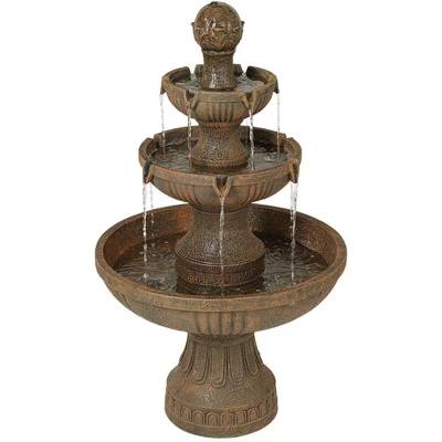 John Timberland Ravenna Rustic 3 Tier Weathered Stone Cascading Outdoor Floor Water Fountain 43" For Yard Garden Patio Home Deck Porch House Exterior 5 John Timberland Ravenna Rustic 3 Tier Weathered Stone Cascading Outdoor Floor Water Fountain 43" For Yard Garden Patio Home Deck Porch House Exterior - Image 5