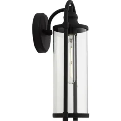 John Timberland Avani 15 1/2" High Modern Outdoor Wall Light Fixture Mount Porch House Exterior Edison Bulb Weatherproof Black Metal Clear Glass Shade -John Timberland Shop GUEST cc426c4e 9c02 4306 9b8b c90cb507deb1