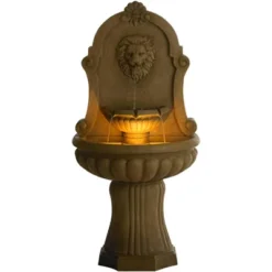 Royal Savanna Lion 58" High Large Italian Indoor Outdoor Decor Faux Stone Floor Fountain With Light LED Outside Garden Patio -John Timberland Shop GUEST cc47d3b3 9822 4391 82ec 248b6c835160