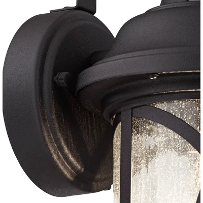 John Timberland Capistrano Mission Outdoor Wall Light Fixtures Set Of 2 Black Dusk To Dawn Motion Sensor 15 3/4" Clear Seeded Glass For Post Exterior 3 John Timberland Capistrano Mission Outdoor Wall Light Fixtures Set Of 2 Black Dusk To Dawn Motion Sensor 15 3/4" Clear Seeded Glass For Post Exterior - Image 3