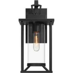 John Timberland Frederick 15 1/2" High Industrial Outdoor Wall Light Fixture Mount Porch House Weatherproof Sand Black Finish Metal Clear Glass Shade 12 John Timberland Frederick 15 1/2" High Industrial Outdoor Wall Light Fixture Mount Porch House Weatherproof Sand Black Finish Metal Clear Glass Shade -John Timberland Shop GUEST ce51e678 b6e7 411e ab00 ad861167ae0a
