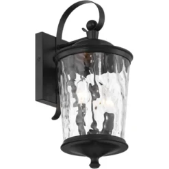 John Timberland Cirilla 17 1/2" High Modern Outdoor Wall Light Fixture Mount Porch House Exterior Weatherproof Matte Black Metal Clear Glass Shade -John Timberland Shop GUEST cf8c8e75 9646 41b0 a5da 51568d0ba21d