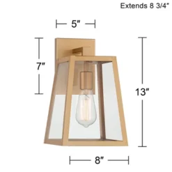 John Timberland Arrington Modern Outdoor Wall Light Fixture Soft Gold Metal 13" Clear Glass For Post Exterior Barn Deck House Porch Yard Posts Patio -John Timberland Shop GUEST d00c3af2 bc48 4d24 acea 56ae47372439