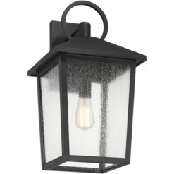 John Timberland Westmont 22" High Modern Outdoor Wall Light Fixture Mount Porch House Exterior Weatherproof Sand Black Aluminum Seeded Glass Shade -John Timberland Shop GUEST d0b55884 5bb3 44fb af88 5a63348a92f8