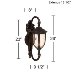John Timberland Bellagio Vintage Rustic Outdoor Wall Light Fixture Veranda Bronze 26" Amber Hammered Glass For Post Exterior Barn Deck House Porch 15 John Timberland Bellagio Vintage Rustic Outdoor Wall Light Fixture Veranda Bronze 26" Amber Hammered Glass For Post Exterior Barn Deck House Porch -John Timberland Shop GUEST d0f2f046 ed37 42e5 b4d4 40a2cd51fd7f