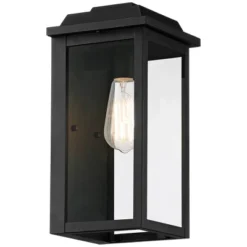 John Timberland Eastcrest Modern Outdoor Wall Light Fixtures Set Of 2 Textured Black Metal 14" Clear Glass For Post Exterior Barn Deck House -John Timberland Shop GUEST d1ea012e 6209 4a44 8042 a0273a46cd82