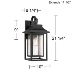 John Timberland Cecile 21.25 High Mission Outdoor Wall Light Fixture Mount Porch House Box Lantern Weatherproof Black Clear Seeded Glass Shade -John Timberland Shop GUEST d1ff26c4 3e2e 4e22 81b7 a5f931e01a18