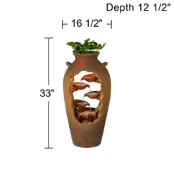 John Timberland Cascade Rustic Asian Planter Urn Outdoor Floor Water Fountain With LED Light 33" For Yard Garden Patio Home Deck Porch Exterior House 12 John Timberland Cascade Rustic Asian Planter Urn Outdoor Floor Water Fountain With LED Light 33" For Yard Garden Patio Home Deck Porch Exterior House -John Timberland Shop GUEST d22c8dee 4a61 4503 b005 cb5b0dd1f8b6