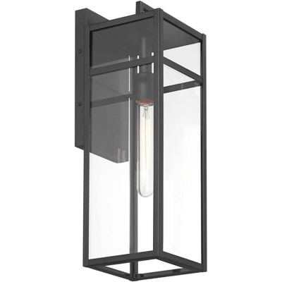 John Timberland San Lucas 18 3/4" High Modern Outdoor Wall Light Fixture Mount Porch House Exterior Weatherproof Sand Black Metal Clear Glass Shade 6 John Timberland San Lucas 18 3/4" High Modern Outdoor Wall Light Fixture Mount Porch House Exterior Weatherproof Sand Black Metal Clear Glass Shade - Image 6
