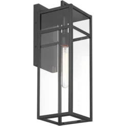 John Timberland San Lucas 18 3/4" High Modern Outdoor Wall Light Fixture Mount Porch House Set Of 2 Weatherproof Sand Black Metal Clear Glass Shade -John Timberland Shop GUEST d2daf514 e578 4a67 ba56 ae7488377802