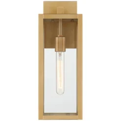John Timberland Titan 17" High Modern Outdoor Wall Light Fixture Mount Porch House Edison Bulb Weatherproof Soft Gold Finish Clear Glass Shade -John Timberland Shop GUEST d3b52a9c 2a90 4ecf 938b 888c1678bf50